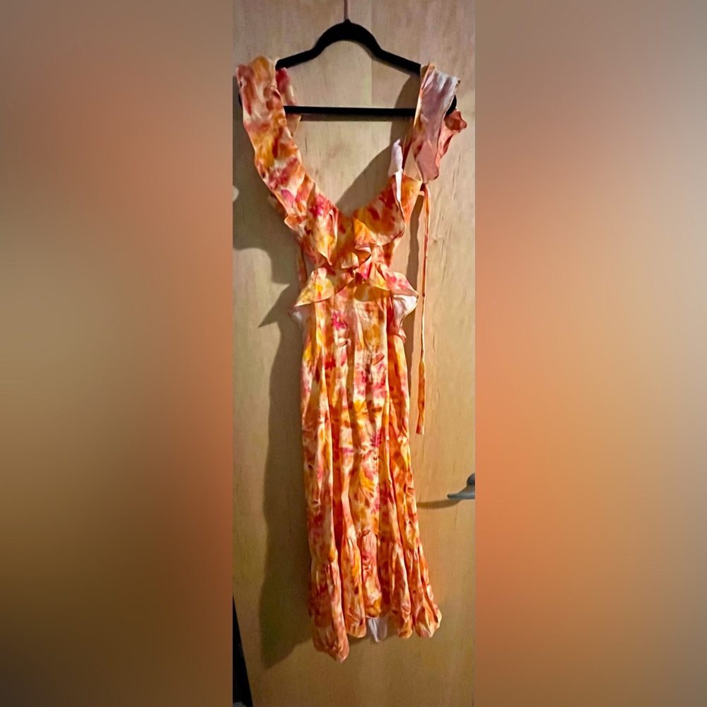 Zara maxi dress with cut outs in the sides.